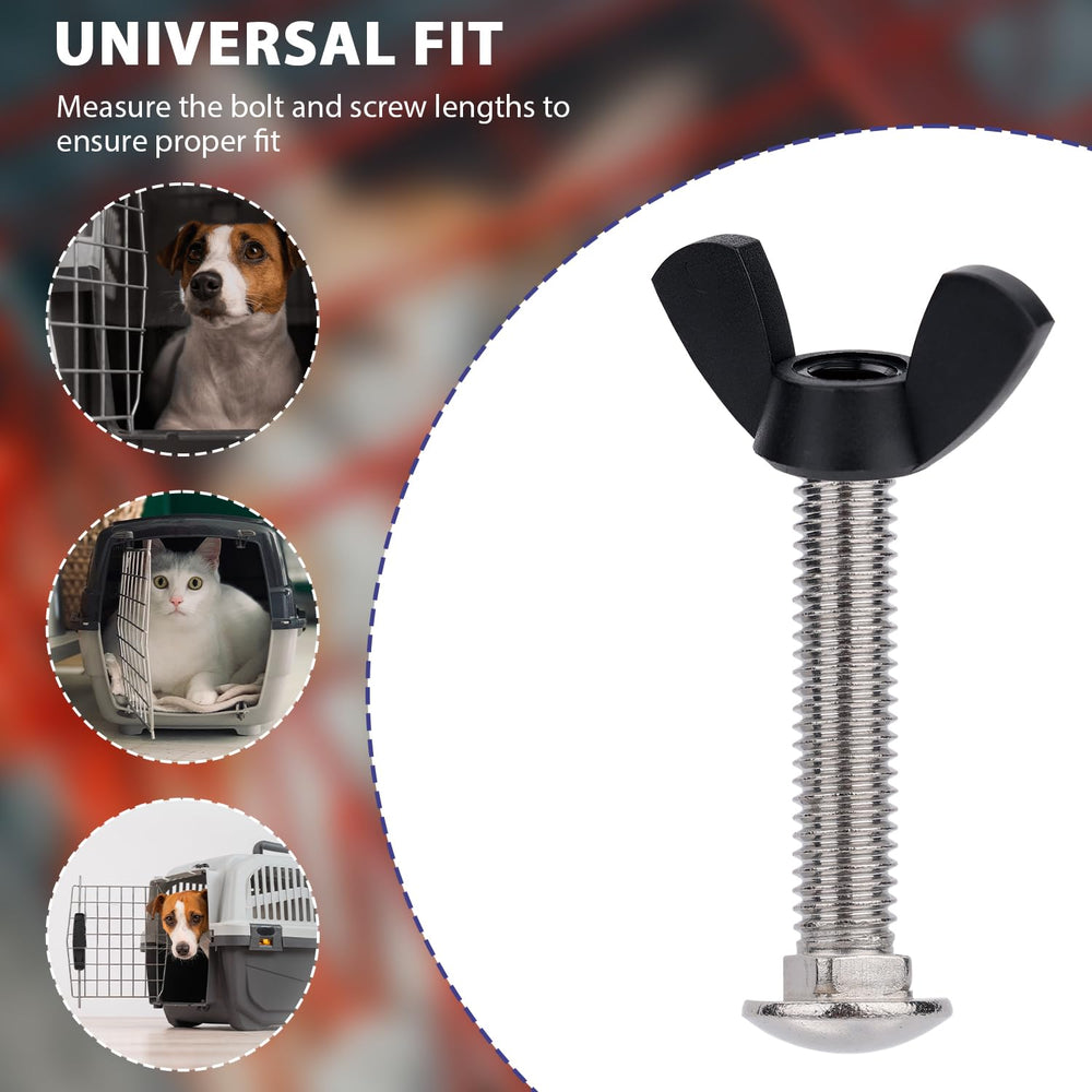 PEUTIER stainless steel bolts close-up for sturdy joints in kennels.