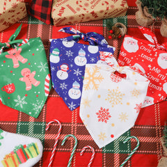 PEUTIER dog bandanas Santa pattern creates playful holiday look for pets.