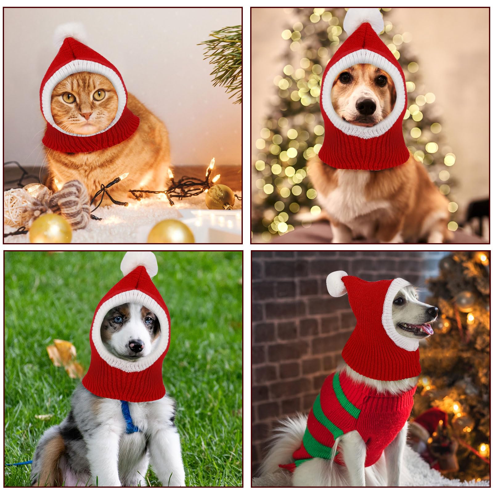 PEUTIER Santa dog-cat hat red hat packaging demonstrates gift-ready presentation for holidays.
