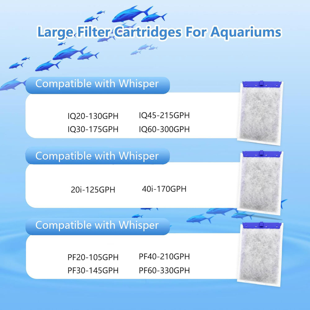 pewyoke debris-capture cartridge demonstrates strong filtration for larger tanks and clearer water.