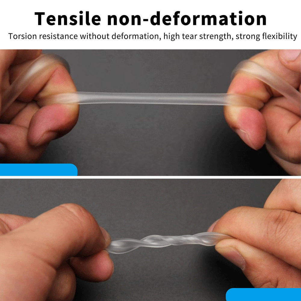 Pewyoke translucent air hose assembly highlights easy flow monitoring.