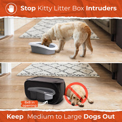 PEXTER Cat Litter Box Enclosure folded setup illustrates quick, portable use.