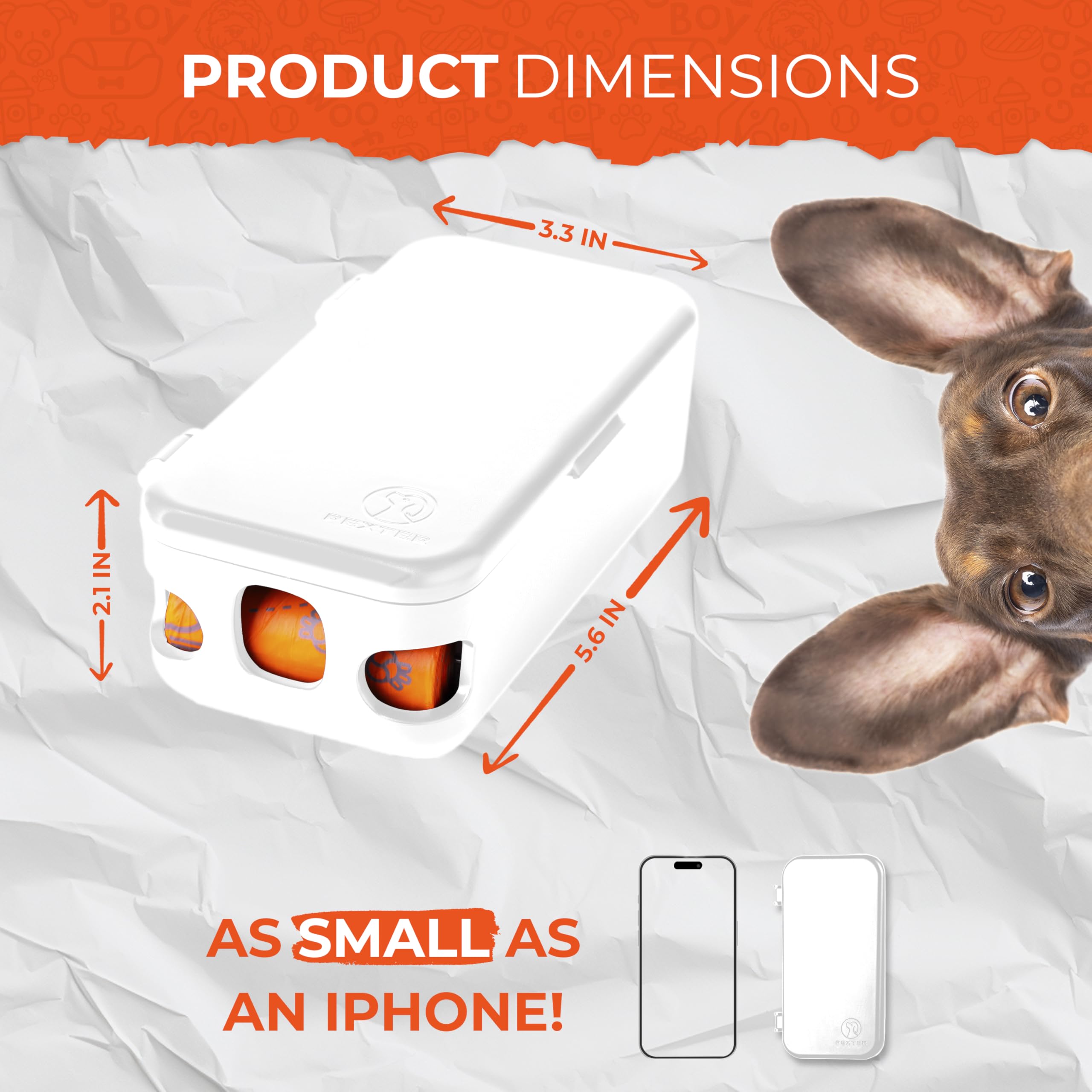 Pexter dog poop bag dispenser durable ABS plastic resists weathering evident in texture.