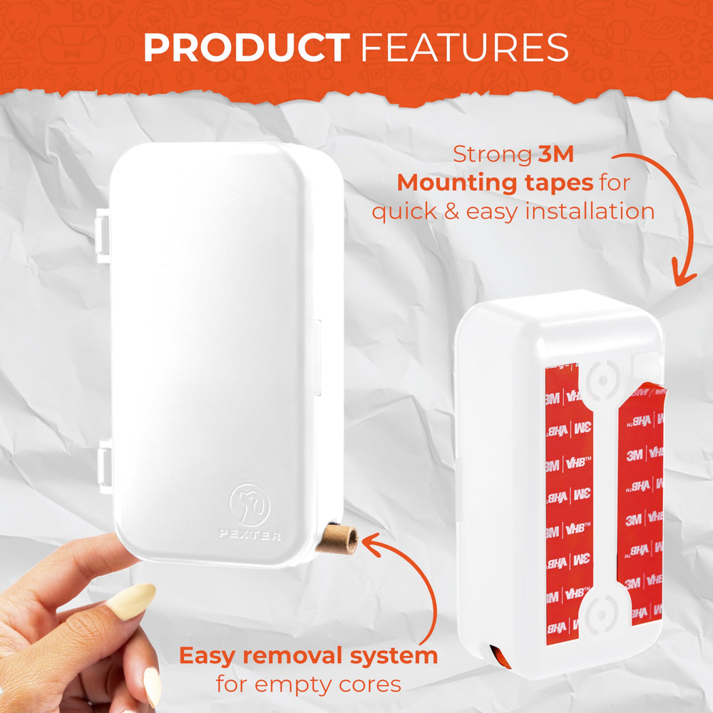 Pexter dog poop bag dispenser indoor wall mount keeps bags accessible at doorways.