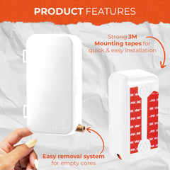 Pexter dog poop bag dispenser indoor wall mount keeps bags accessible at doorways.