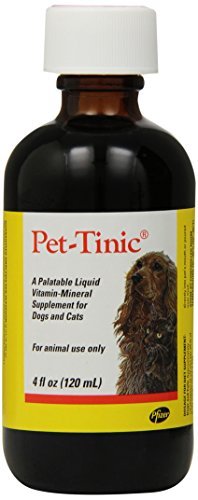 Pfizer Animal Pet-Tinic liquid dropper for easy administration and balanced pet nutrition