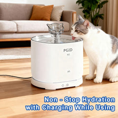 PGID 74oz capacity water tank supports multiple pets through the day.