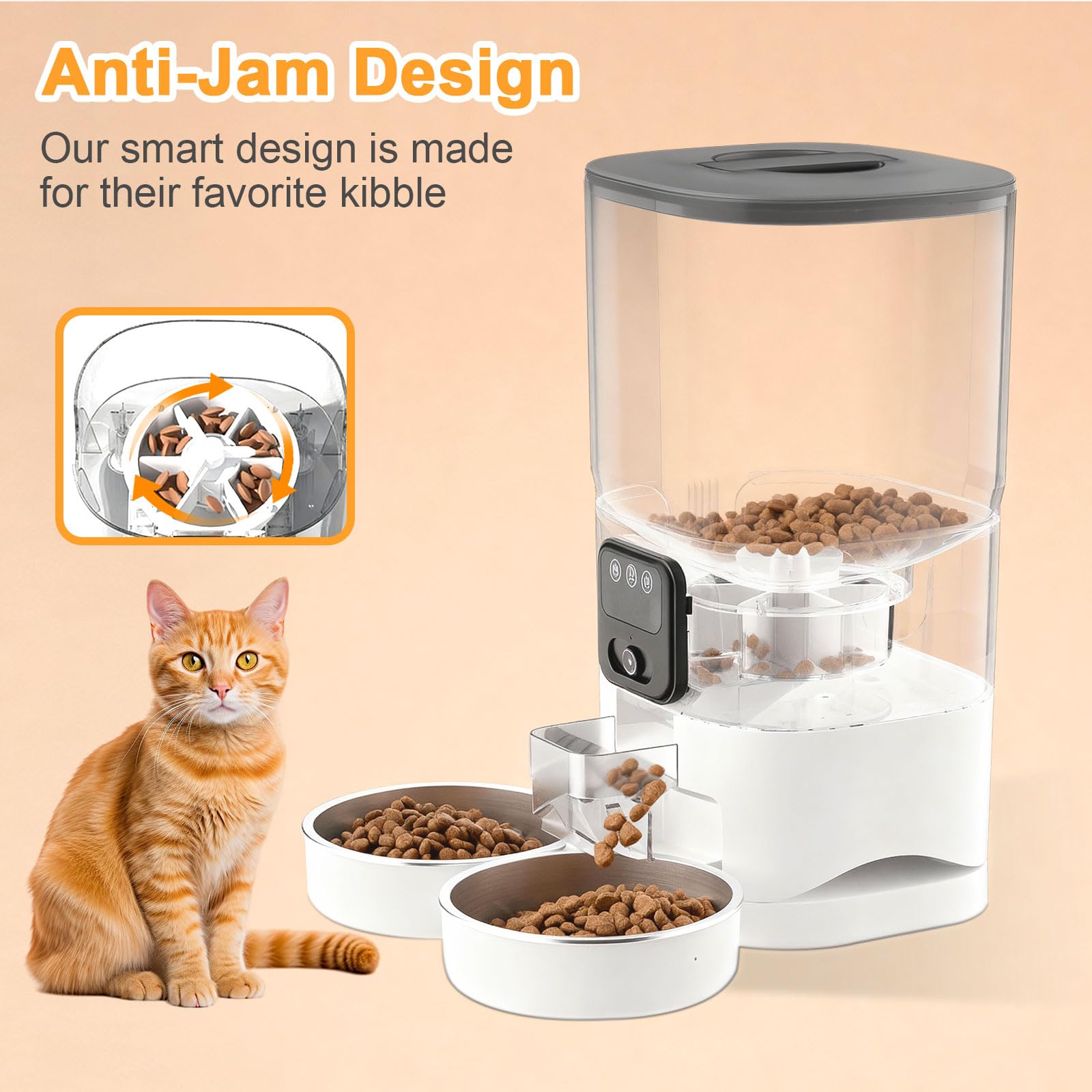 PGID 7L stainless steel bowl eases cleaning and supports pet health.