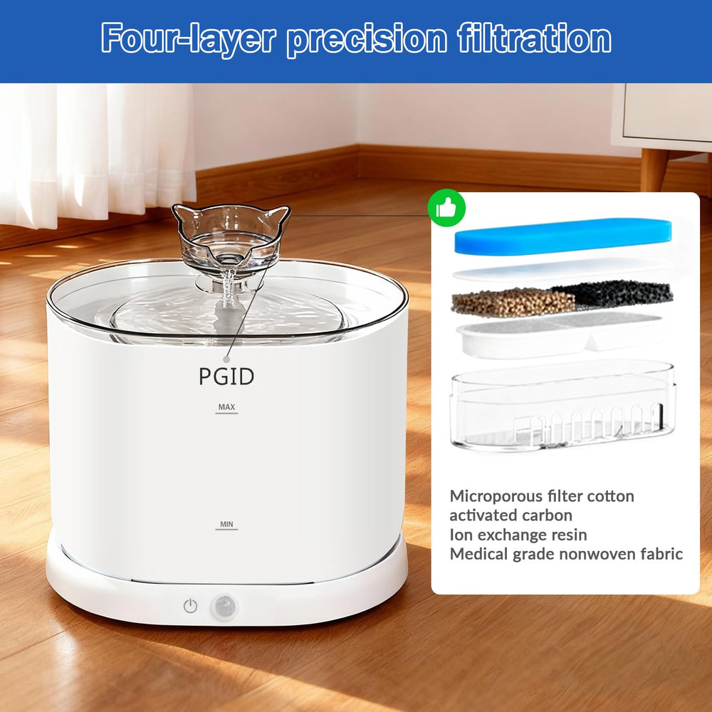 PGID quiet pump delivers near-silent operation for peaceful nights.