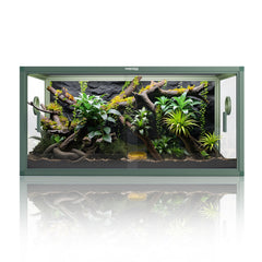 Phailozoo 50gallon tank front opening view enables easy feeding and quick maintenance.