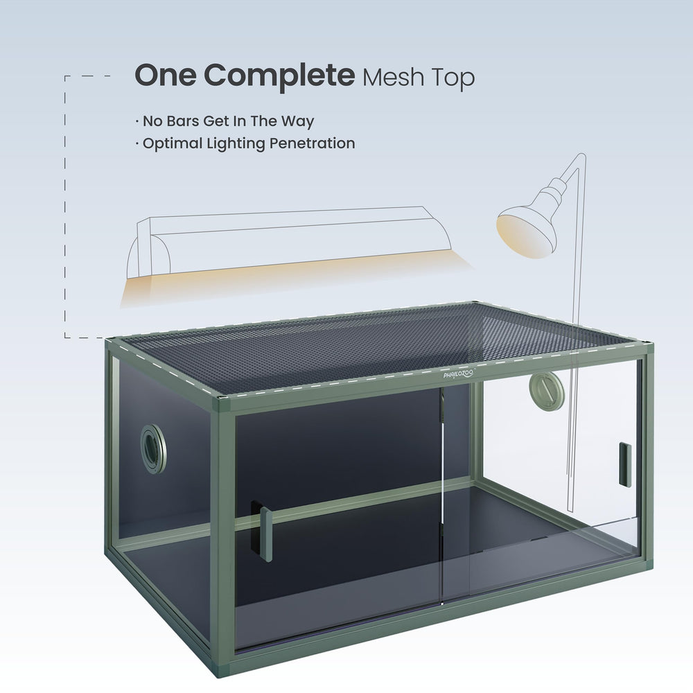 Phailozoo 50gallon tank stackable-design supports modular reptile habitats.