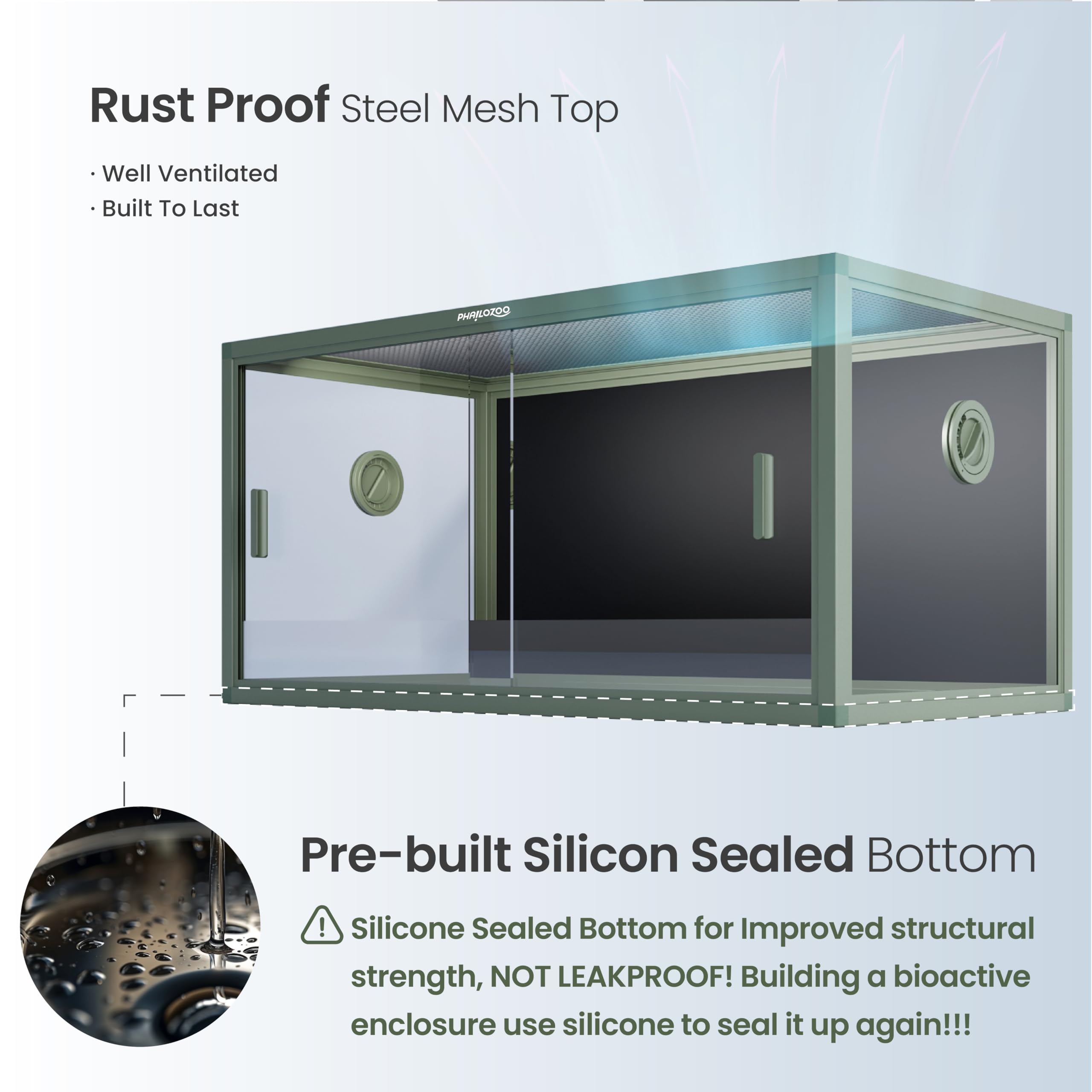 Phailozoo 50gallon tank substrate barrier keeps bedding in place during cleanings.
