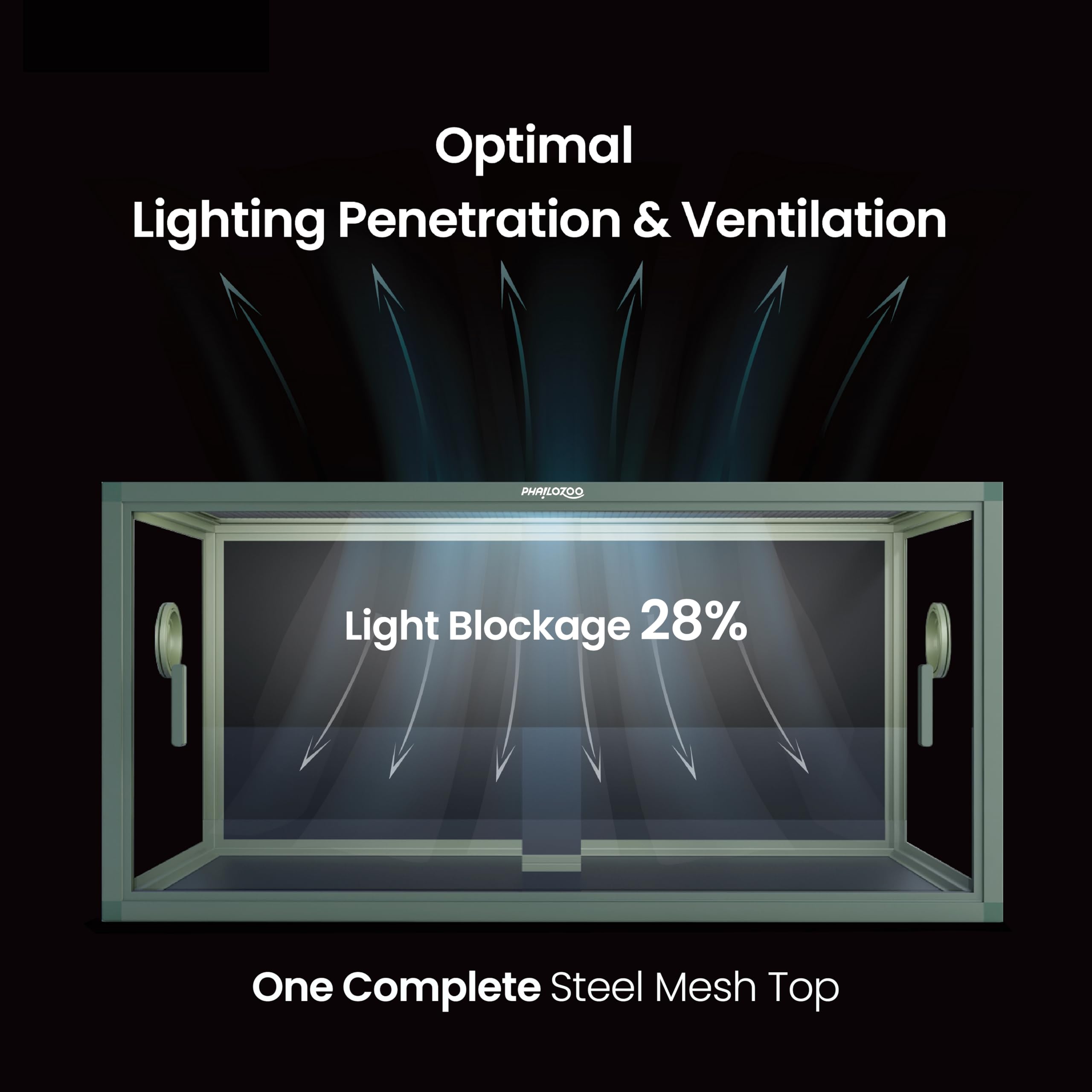 Phailozoo 50gallon tank tempered glass doors resist scratches with clear visibility.