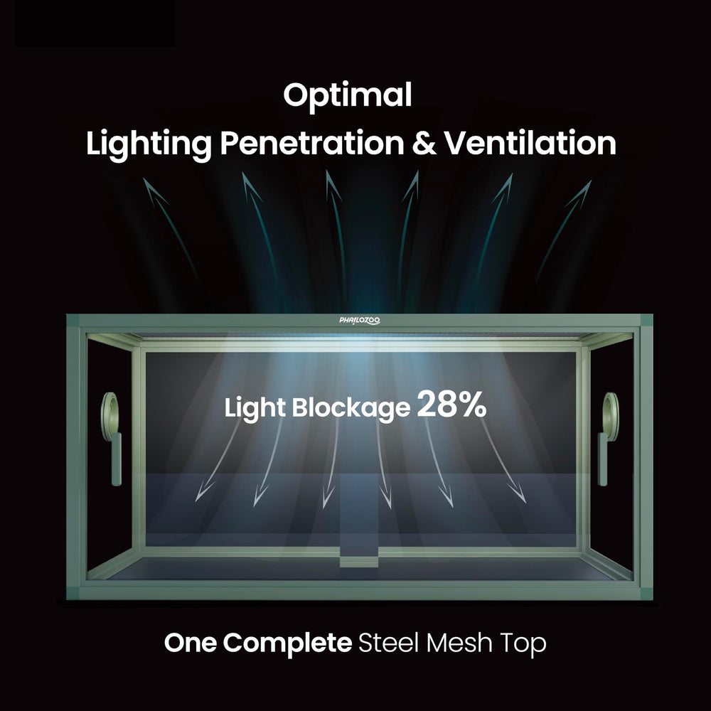 Phailozoo 50gallon tank tempered glass doors resist scratches with clear visibility.