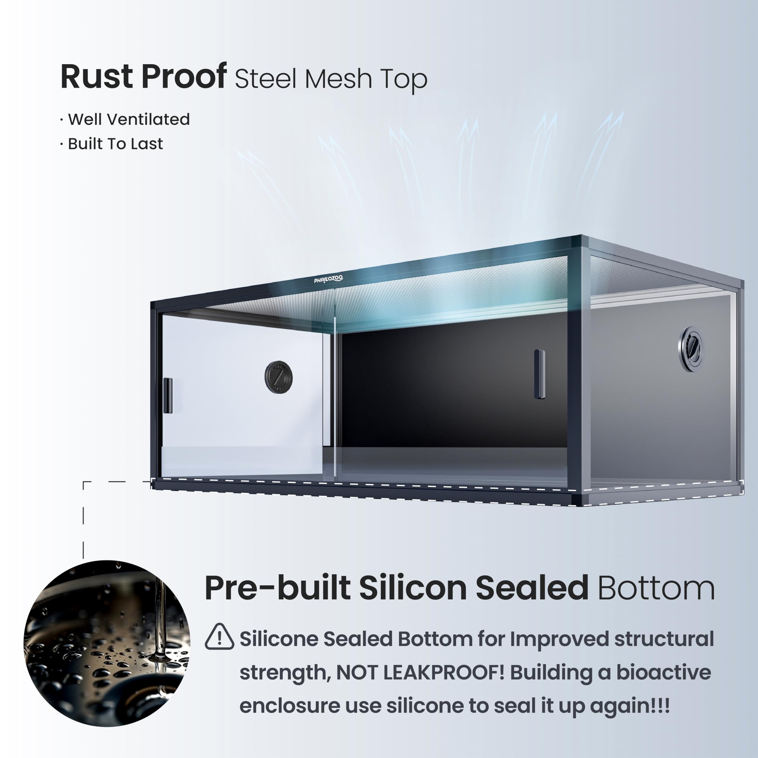 Phailozoo 85-gallon substrate-barrier keeps substrate in place during activity