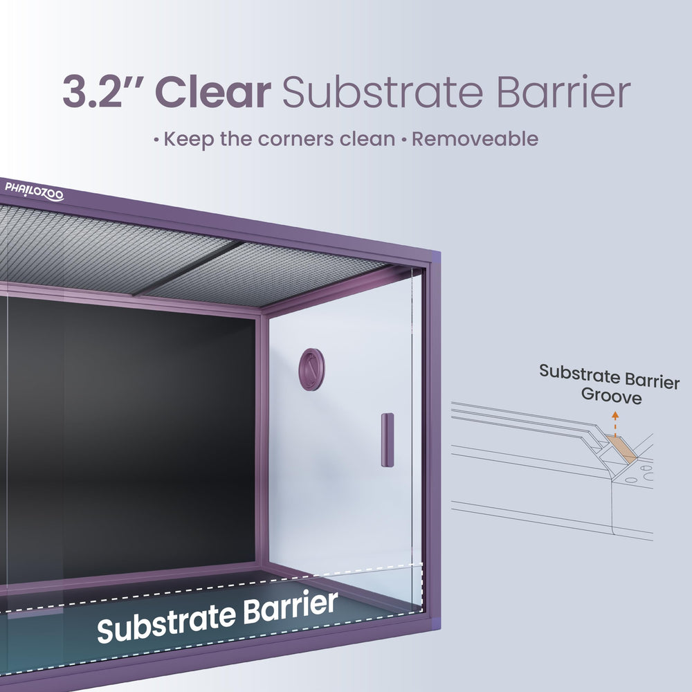 Phailozoo bearded dragon tank front opening access enables simple cleaning and routine care.