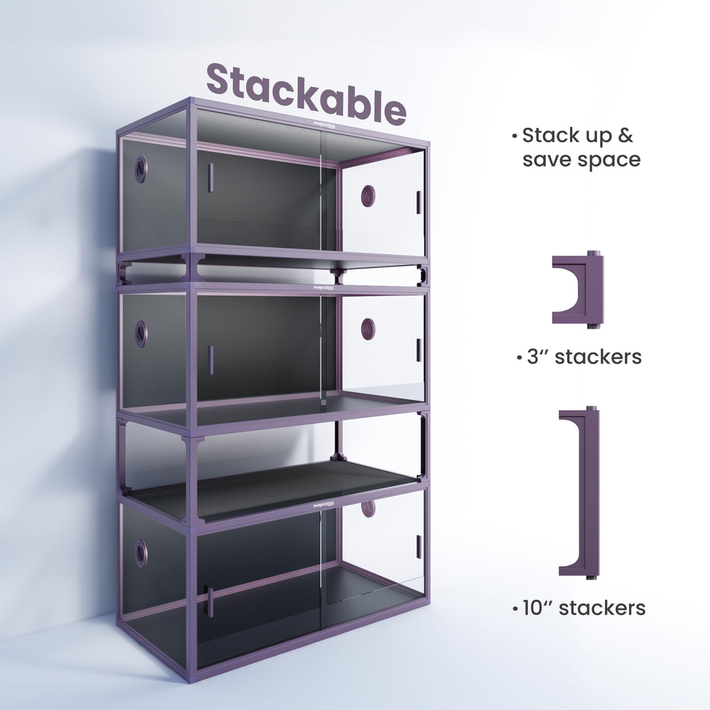 Phailozoo tank easy-clean front opening supports hassle-free feeding and daily upkeep.