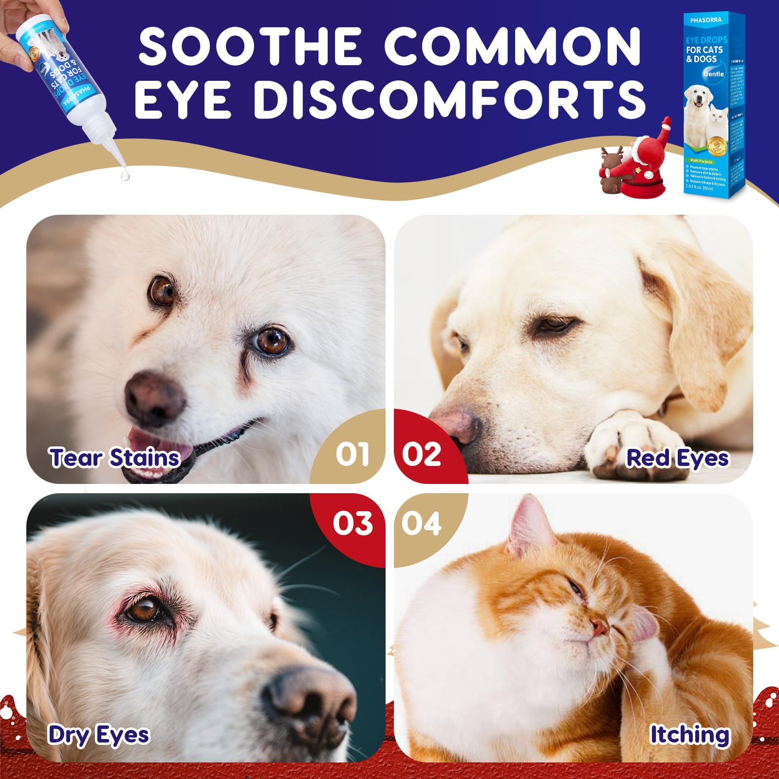 PHASORRA eye drops packaging showcases 2 oz bottle and simple daily use.