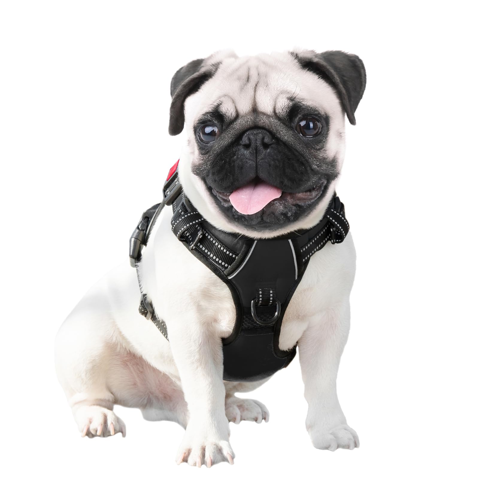 PHOEPET reflective dog harness adjustable buckle—quick fit for easy wear