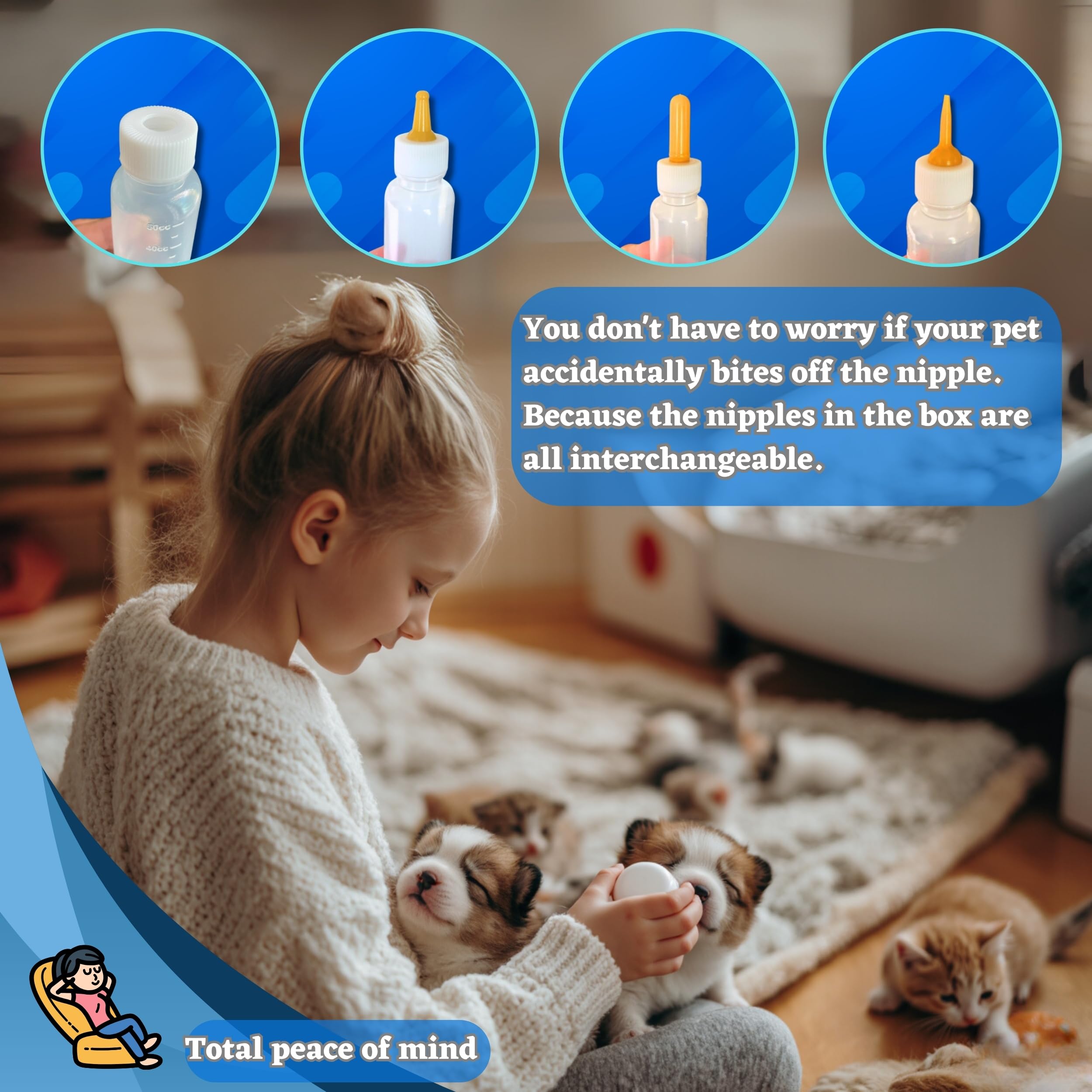 PHONGLEO measuring cup showing accurate portioning for kitten or puppy formula