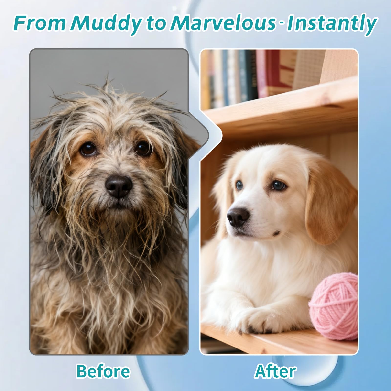 PHONORY hypoallergenic dog mitts safe for sensitive skin and puppies