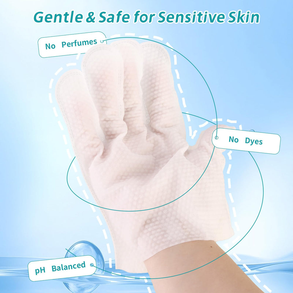 PHONORY stress-free bath time mitts provide a soothing touch during grooming