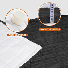 PHOPHO couch cover with non-slip silicone bottom keeps the cover securely in place.