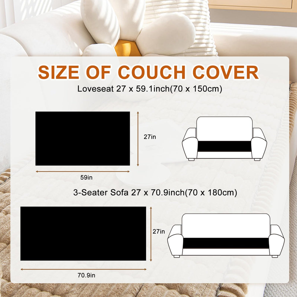 PHOPHO couch cover protects surfaces from scratches and pet hair for a pristine look.