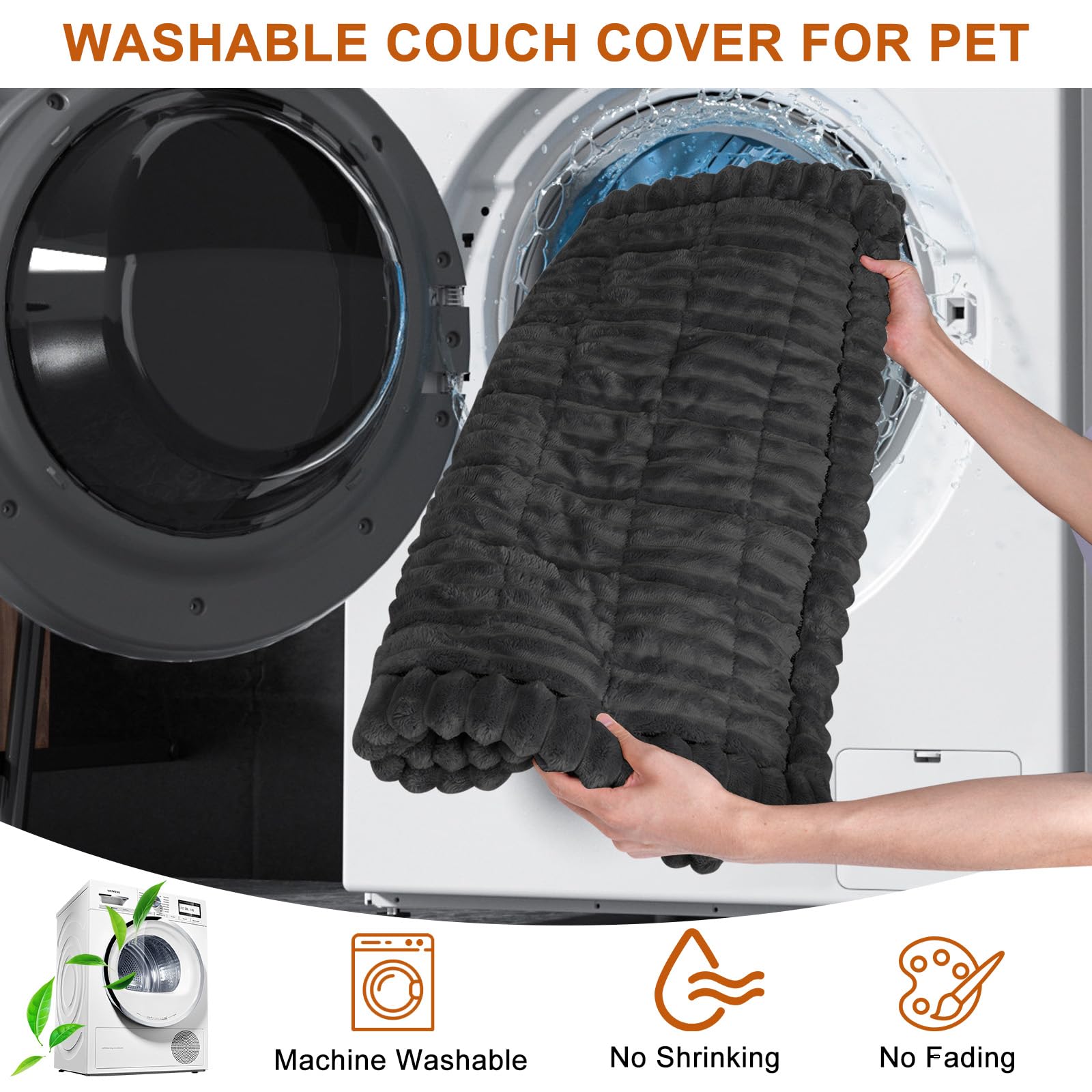 PHOPHO couch cover offers versatile use on sofas, car seats, and outdoor setups.