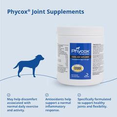 PhyCox chew image emphasizes omega-3 rich formula for joint comfort