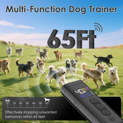 Phzibor three-frequency ultrasonic targets barking patterns to aid behavior shaping.