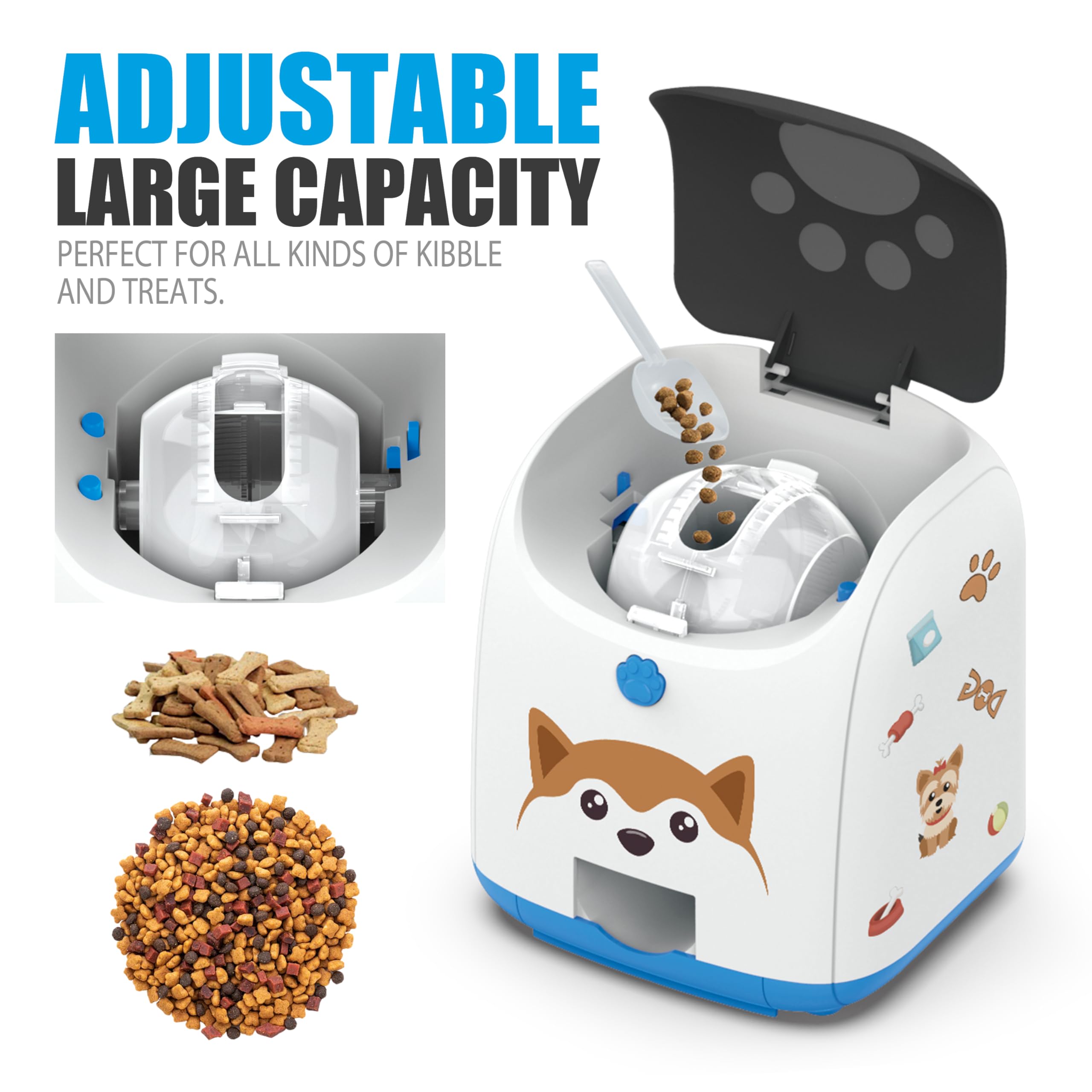 PICAPETS dog feeder remote-control unit with simple operation.