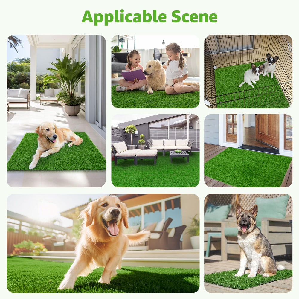 PICK FOR LIFE artificial dog grass pad doubles as doormat or indoor mat.