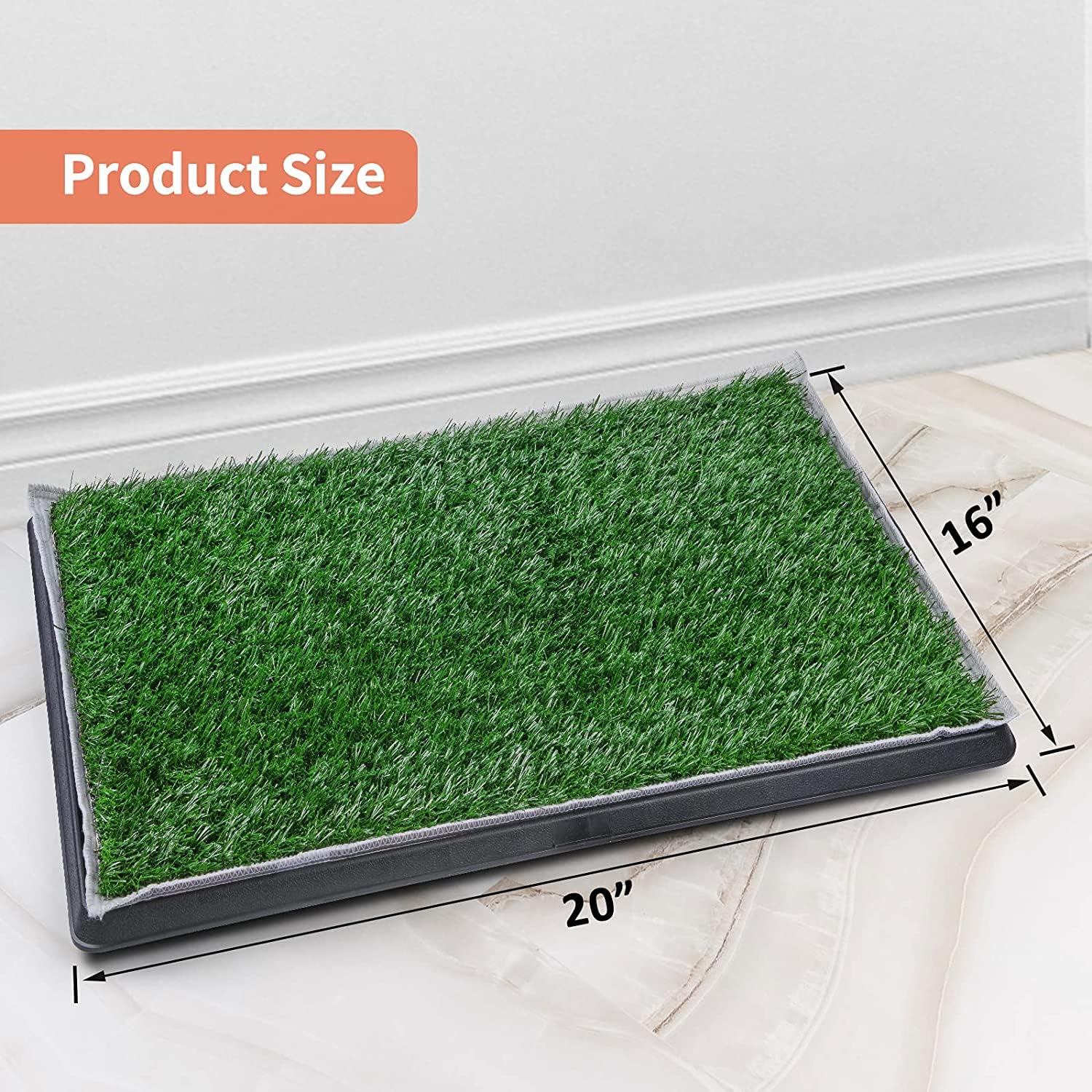 PICK FOR LIFE artificial grass with drainage demonstrates quick urine drain for odor reduction.