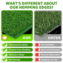 PICK FOR LIFE artificial grass patch hemmed edge 2-pack for durable potty surface