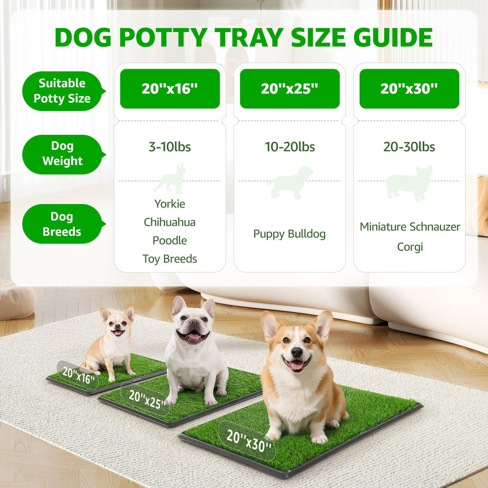 PICK FOR LIFE dog grass pad close-up with tray showing quick-draining surface