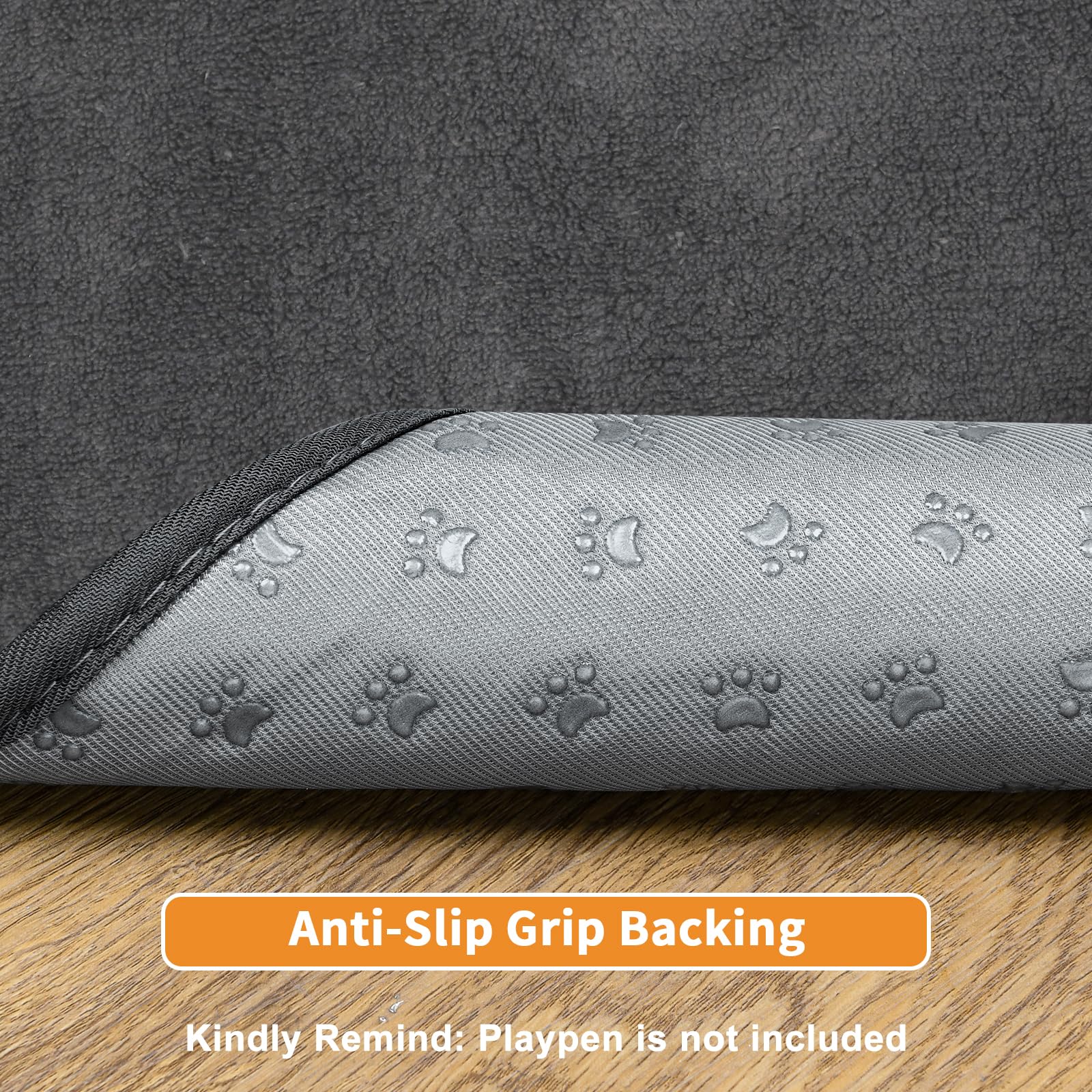 PICK FOR LIFE dog pee pad washable 72x72 non-slip backing helps prevent slips on wood floors.