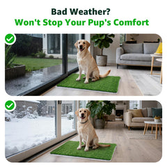 PICK FOR LIFE dog potty on deck shows clear drainage and easy maintenance.