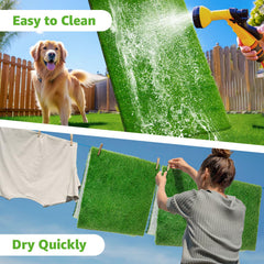 PICK FOR LIFE dog grass pad drainage design helps quick cleanup