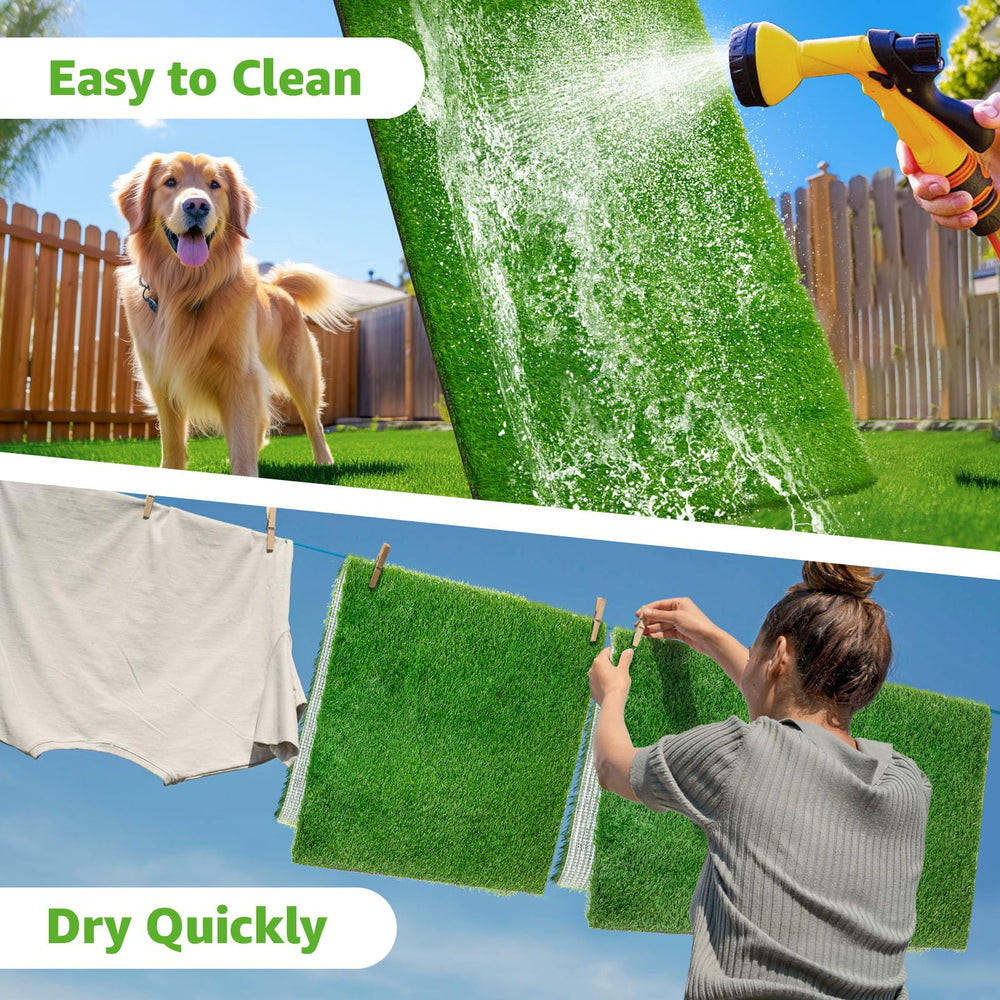 PICK FOR LIFE dog potty pad closeup of dense grass texture