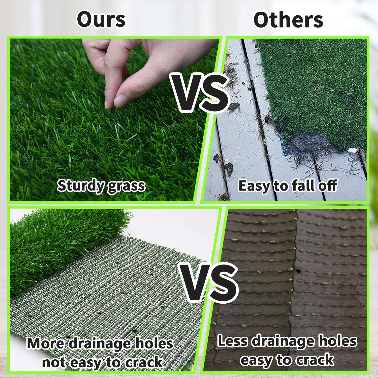 PICK FOR LIFE grass pad indoor-outdoor use illustrates versatile placement and practical potty option.