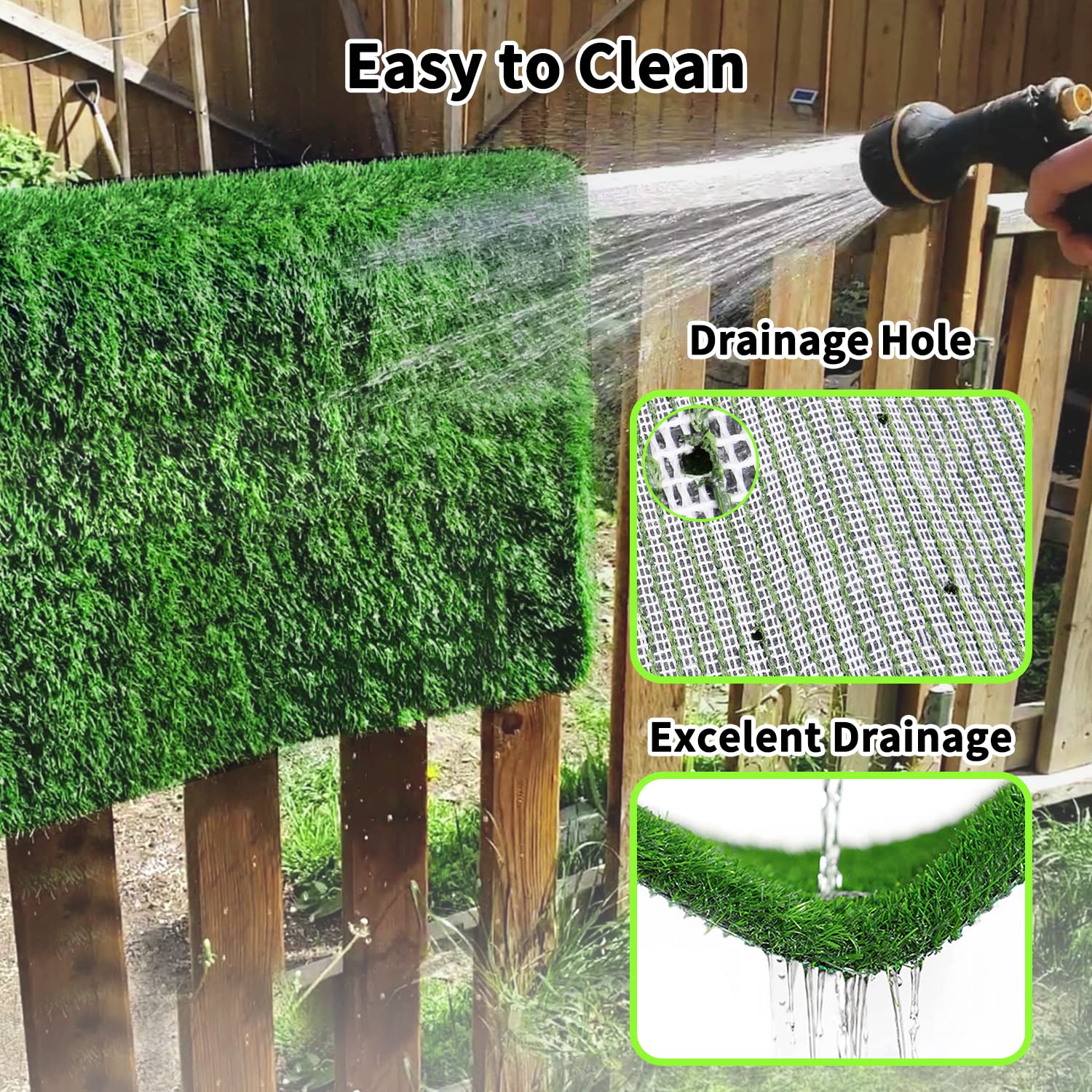 PICK FOR LIFE grass pad soft grass texture highlights soft, natural feel under your dog's paws.