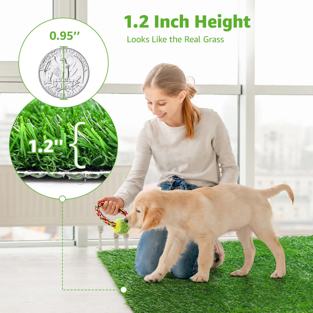 PICK FOR LIFE indoor-outdoor dog grass pad in versatile setting