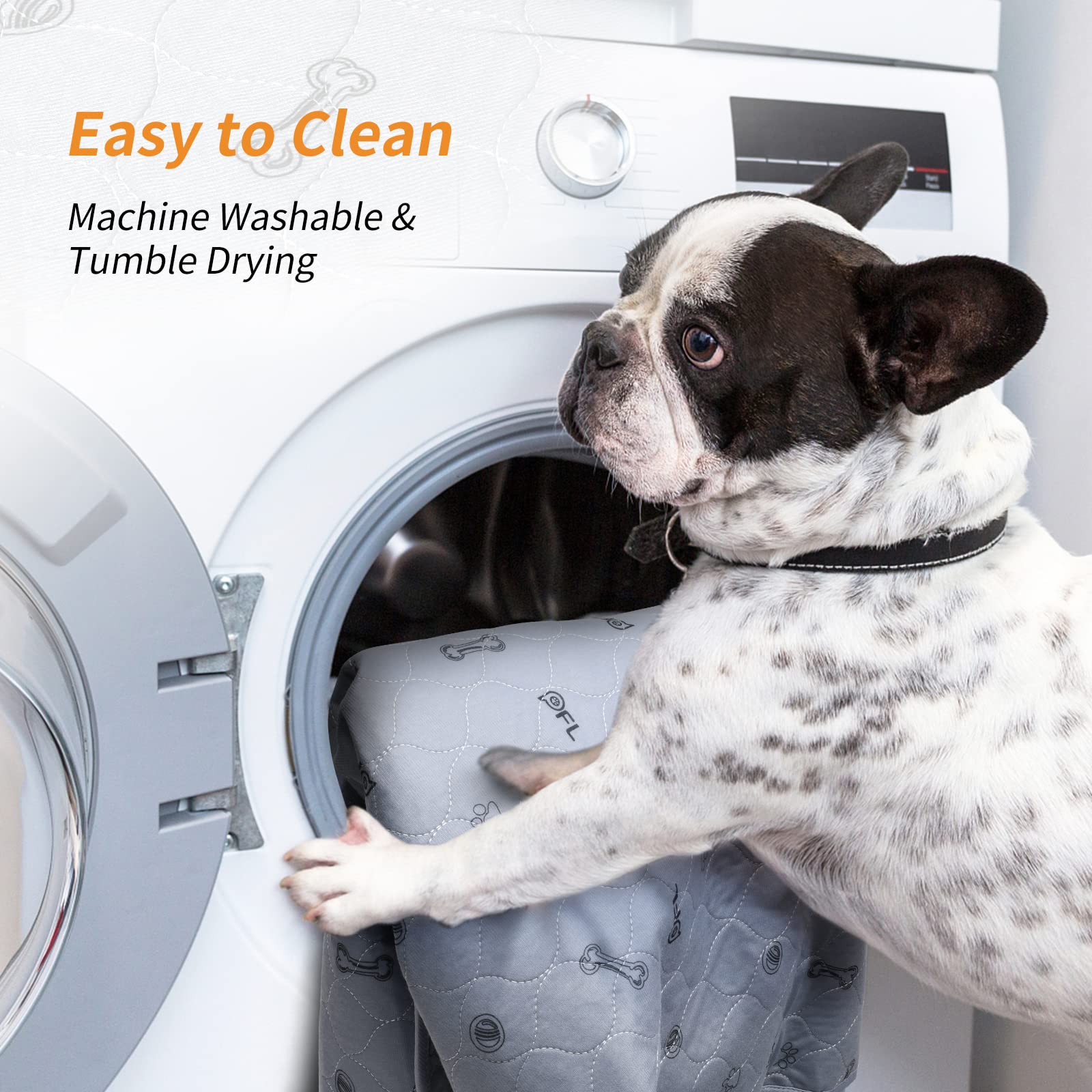 PICK FOR LIFE machine-washable puppy pads simplify cleanup and reuse.