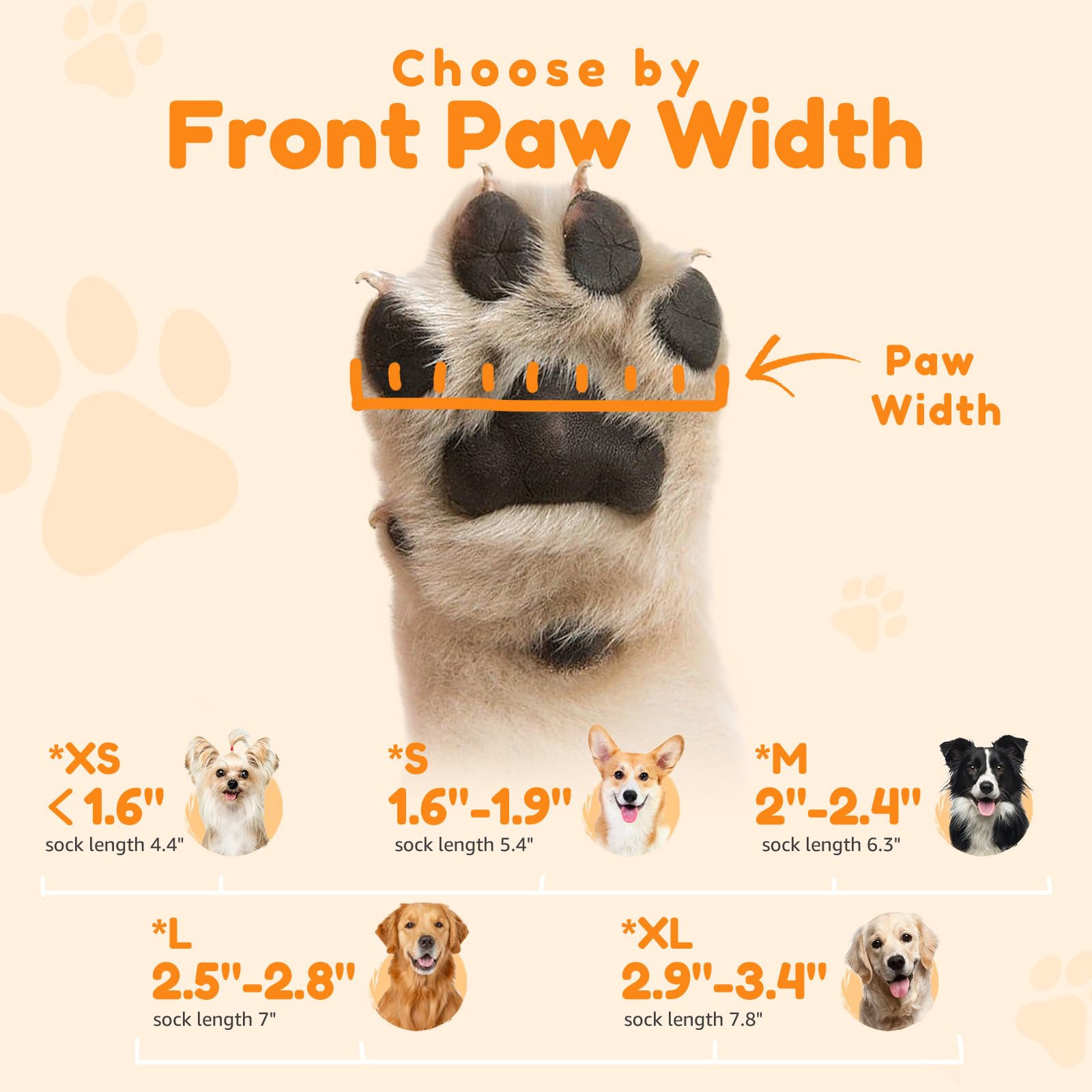 PICK FOR LIFE anti-slip dog socks with durable grip for active dogs