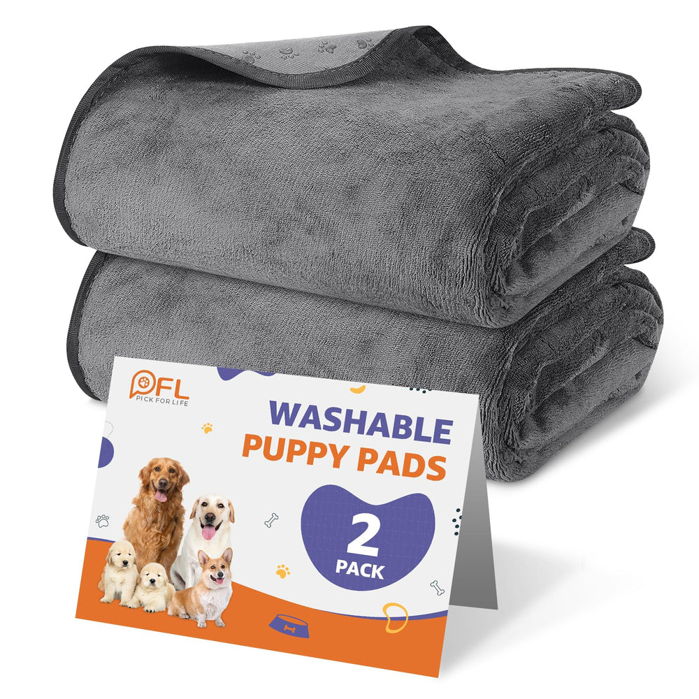 PICK FOR LIFE 36x36 washable dog pads with absorbent top layer keep surfaces dry