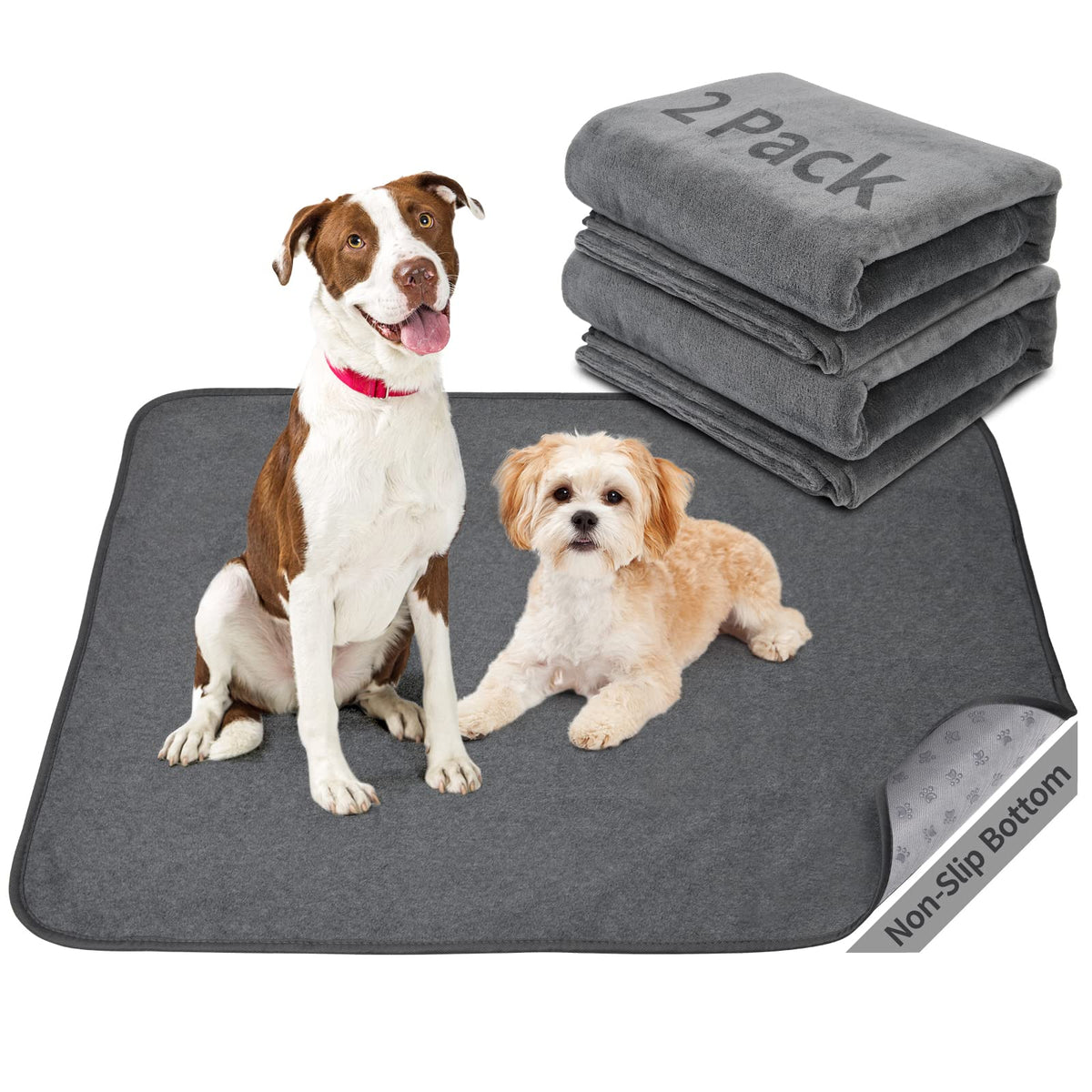 PICK FOR LIFE washable dog pads 36x48 flat lay demonstrates broad coverage for training