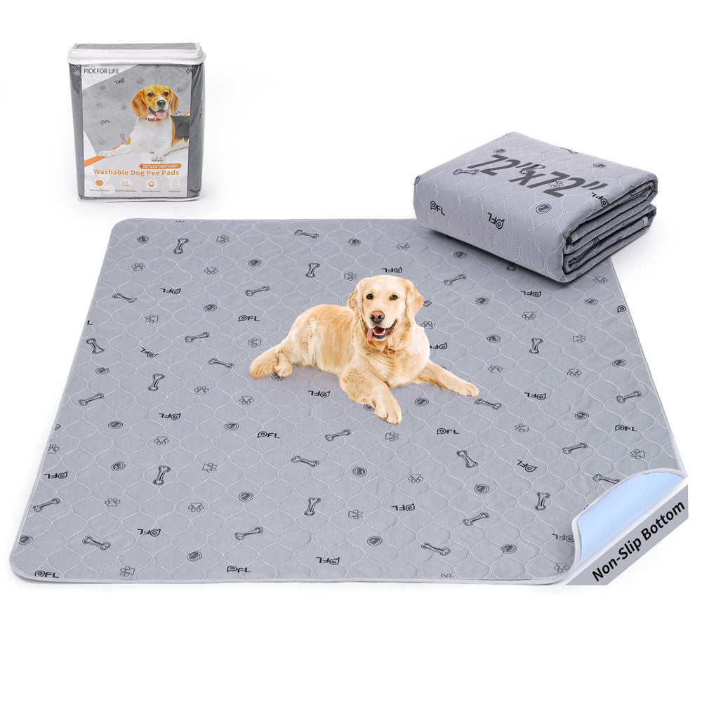 Pick for Life 72x72 pee pad folded for travel showing portability and absorbency