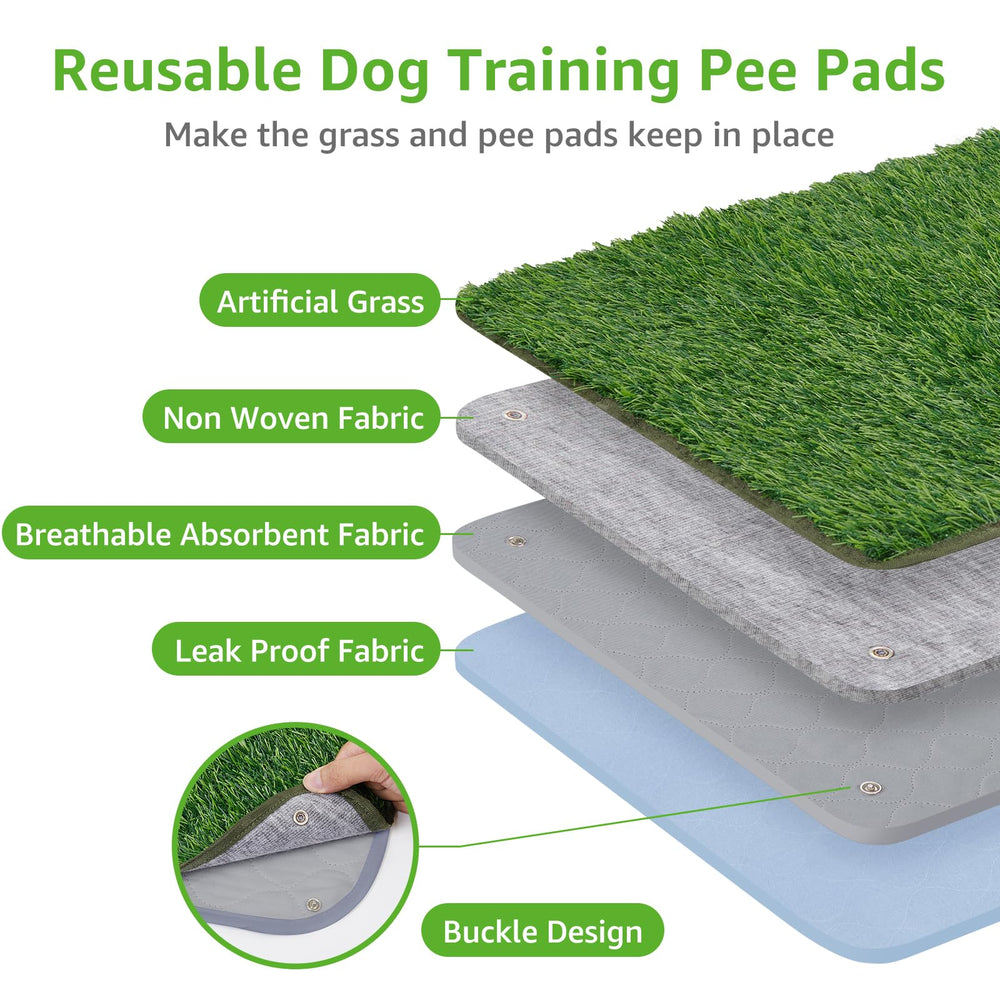 PICK FOR LIFE washable grass pad is easy to rinse and dry after use.