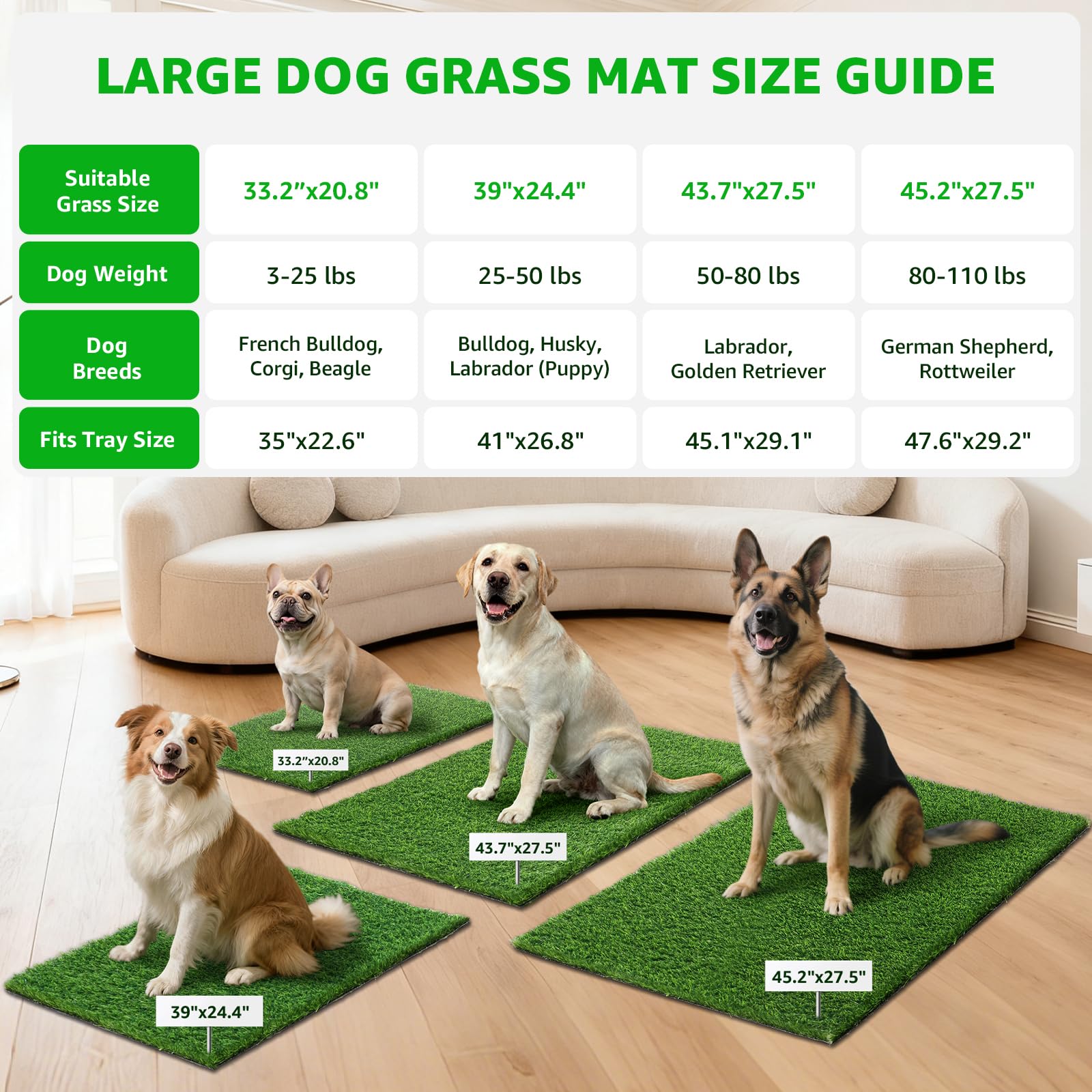 PICK FOR LIFE weather-resistant grass stays green through seasons.